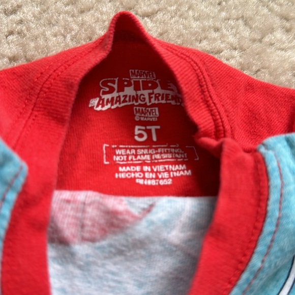 Toddler Boys Spiderman Pajama Set - Short Sleeve Shirt and Pants - Size 5T - Picture 5 of 7